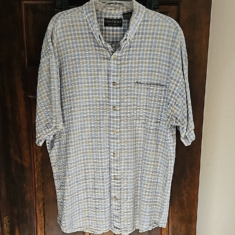 Men's short sleeve 2XL button down